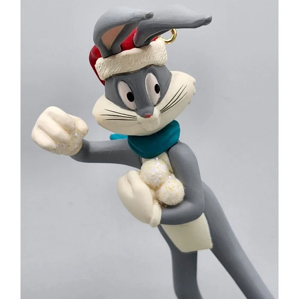 Vintage 1995 Bugs Bunny Hallmark Looney Tunes Christmas Ornament Rabbit Snowball